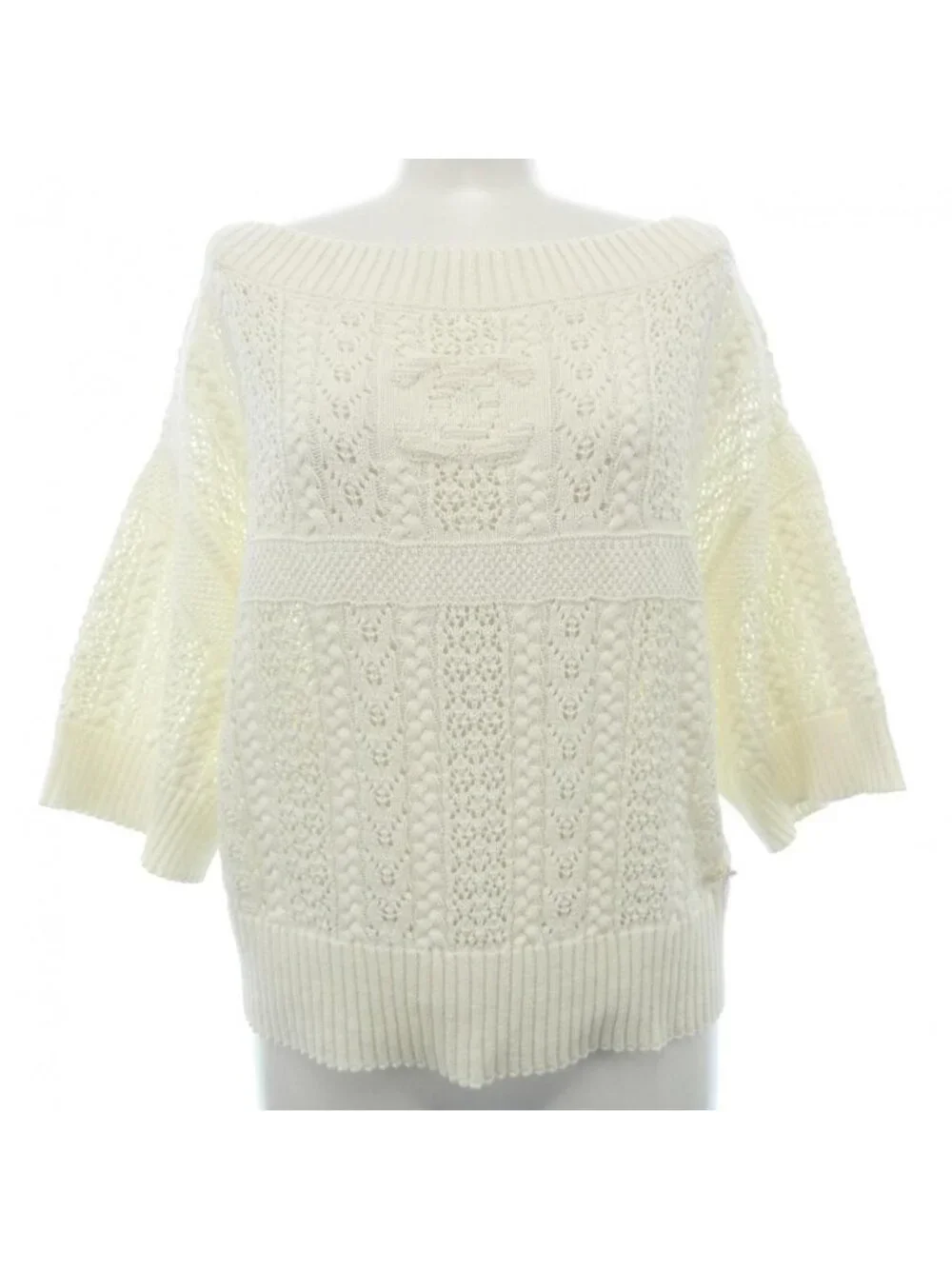 Chanel Knit Sweater White